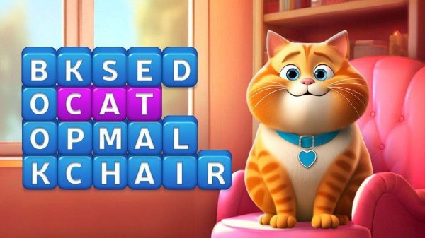 Kitty Scramble Word Puzzle Game