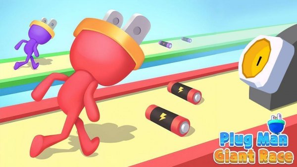 Plug Man Race: Battery Run Adventure