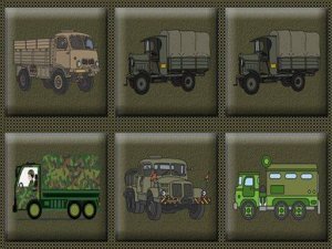 Army Trucks Memory Game Online