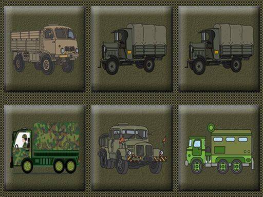 Army Trucks Memory Game Online