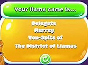 What's your Llama Name? Quiz Game