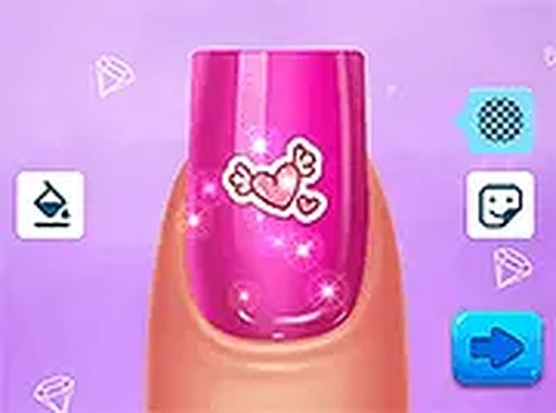 Valentine Nail Salon Online Game