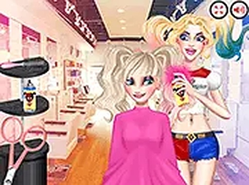 Harley Quinn Hair and Makeup Studio Online Game