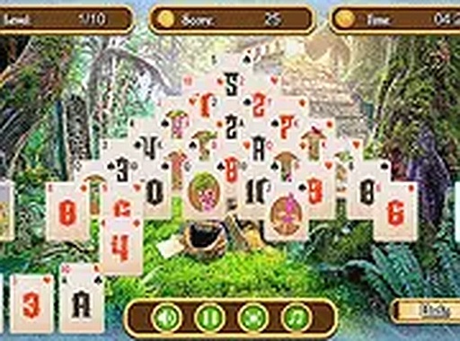 Jungle Pyramid Solitaire Online Game